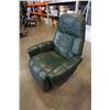 Image 2 : GREEN LEATHER SWIVEL CHAIR