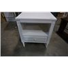 Image 1 : WHITE 1 DRAWER ENDTABLE