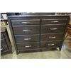 Image 2 : MODERN PINE 8 DRAWER DRESSER WITH MIRROR AND 3 DRAWER NIGHTSTAND