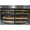 Image 5 : MODERN PINE 8 DRAWER DRESSER WITH MIRROR AND 3 DRAWER NIGHTSTAND