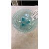 Image 7 : BLUE ART GLASS FOOTED DISH AND CARNIVAL GLASS DISH