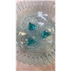 Image 8 : BLUE ART GLASS FOOTED DISH AND CARNIVAL GLASS DISH