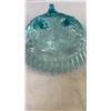 Image 9 : BLUE ART GLASS FOOTED DISH AND CARNIVAL GLASS DISH