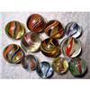 Image 1 : BB Marbles: 12 Assorted Large Swirls