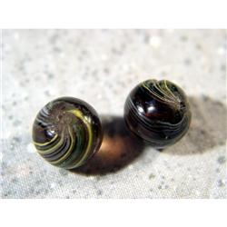BB Marbles: 2 Banded Swirls 1/2" Mint