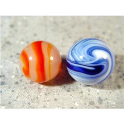 BB Marbles: Akro Corkscrew & Slag, Mint