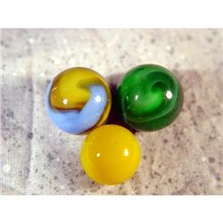 BB Marbles: 3 Akro, Slag, Flintie, Corkscrew