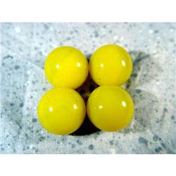 BB Marbles: 4 Yellow Flinties 5/8" 9.9