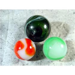BB Marbles: 2Akro Corkscrews, 1 Slag