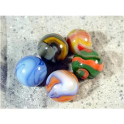 BB Marbles: 5 Odd WV Swirls
