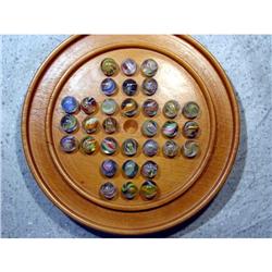 BB Marbles: Solitaire Board with 32 Swirls
