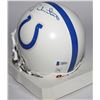 Image 2 : JOHNNY UNITAS AUTOGRAPHED INDIANAPOLIS COLTS MINI-HELMET (BECKETT LOA)