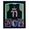 Image 4 : LUKA DONCIC SIGNED 30X36 FRAMED LIGHT UP JERSEY DISPLAY (JSA COA)