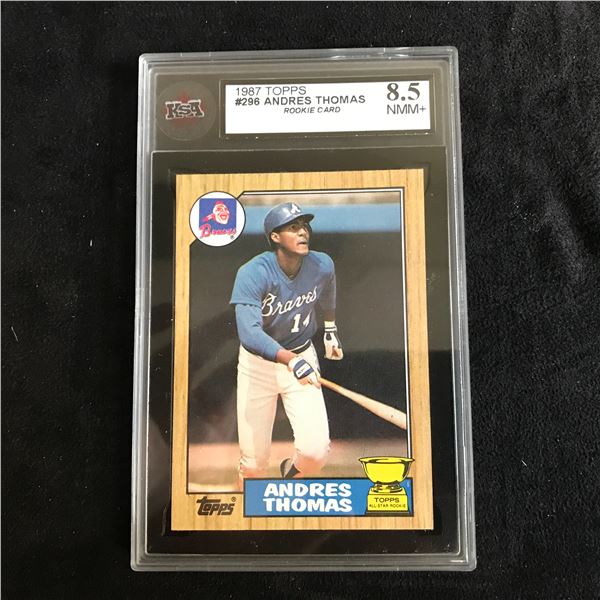 1987 TOPPS #296 ANDRES THOMAS Rookie Card (8.5 NMM+)