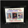 Image 1 : 1988-89 JOHN SMOLTZ ROOKIE CARDS X3 (FRAMED)