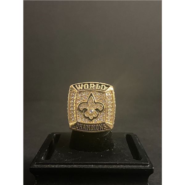 NEW ORLEANS SAINTS N.F.L 2009 "BREES" CHAMPIONSHIP REPLICA RING