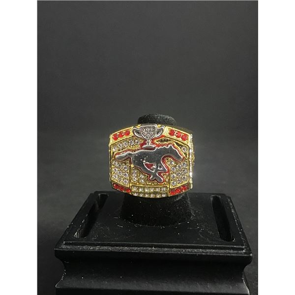 CALGARY STAMPEDERS C.F.L 2008 "BURRIS" CHAMPIONSHIP REPLICA RING