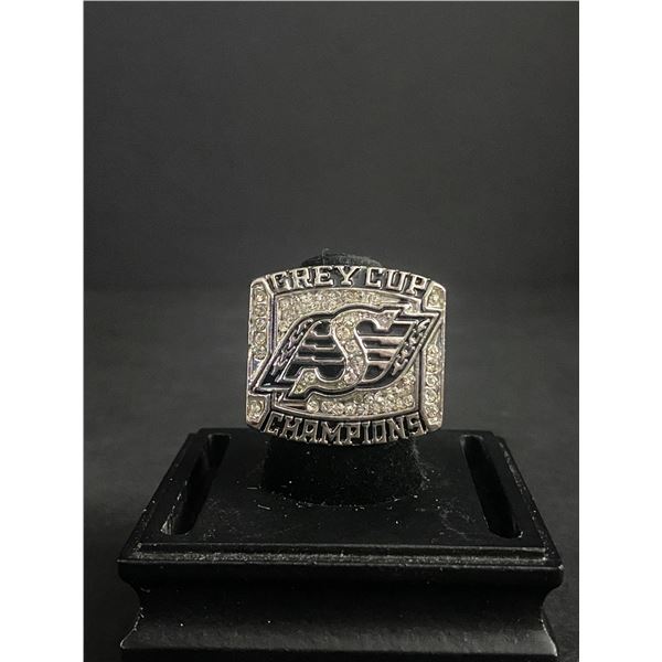 SASKATCHEWAN ROUGHRIDERS C.F.L 2007 "CLOVIS" CHAMPIONSHIP REPLICA RING