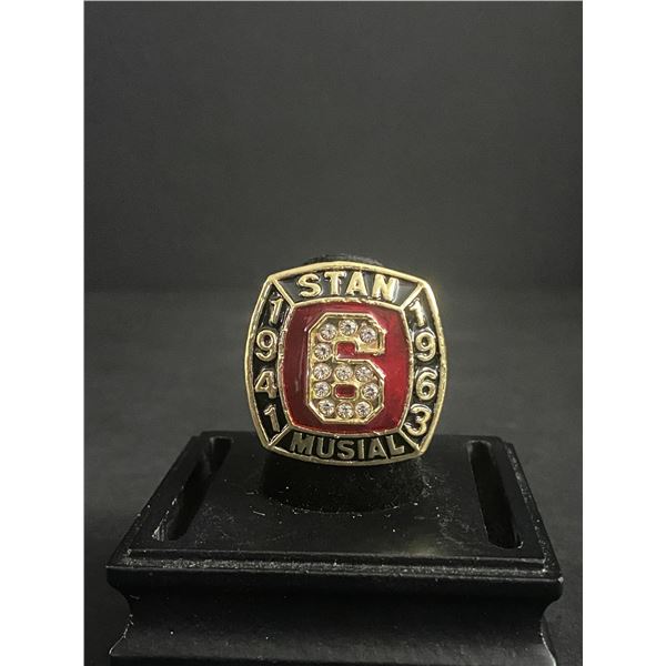 STAN MUSIAL #6 HALL OF FAME 1941-1963 CHAMPIONSHIP REPLICA RING