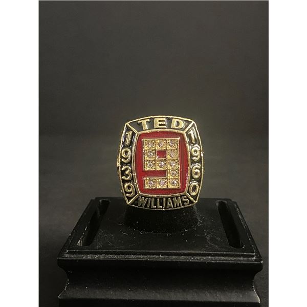 TED WILLIAMS #9 HALL OF FAME 1939-1960 "THE KID" CHAMPIONSHIP REPLICA RING