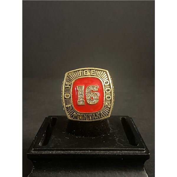 JOE MONTANA #16 HALL OF FAME 2000 CHAMPIONSHIP REPLICA RING