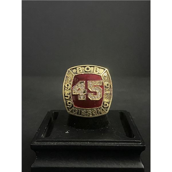 BOB GIBSON #45 HALL OF FAME 1995-2014 "2X CY YOUNG AWARD" CHAMPIONSHIP REPLICA RING