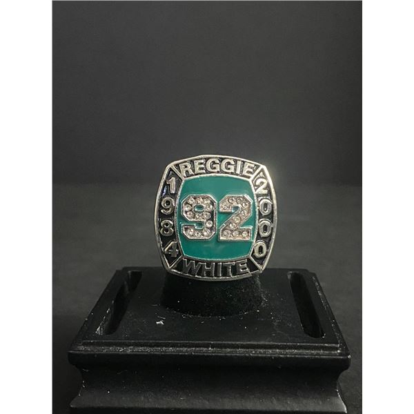 REGGIE WHITE #92 HALL OF FAME 1984-2000 "THE MINISTER OF DEFENSE" CHAMPIONSHIP REPLICA RING
