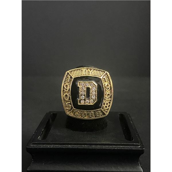 TY COBB "D" HALL OF FAME 1905-1928 "GEORGIA PEACH" CHAMPIONSHIP REPLICA RING