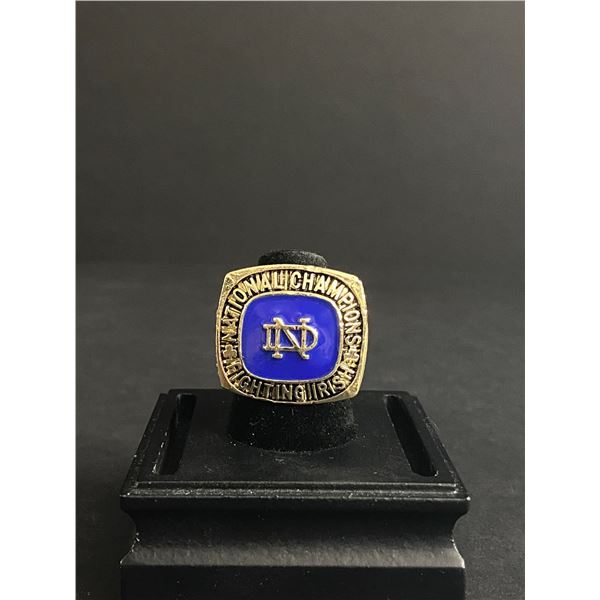 NOTRE DAME FIGHTING IRISH NATIONAL CHAMPIONS 1947 "LEAHY" NATIONAL CHAMPIONSHIP REPLICA RING