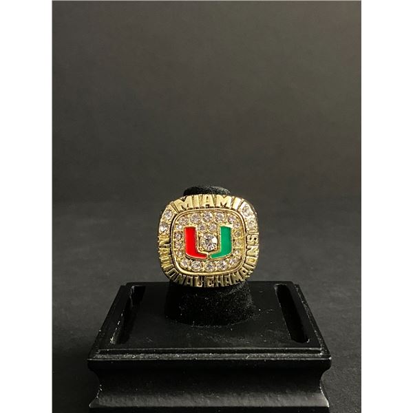 MIAMI HURRICANES CHAMPIONS 1991 "TORRETTA" NATIONAL CHAMPIONSHIP REPLICA RING