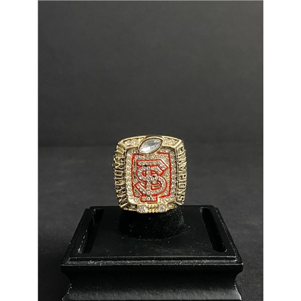 FLORIDA STATE FSU CHAMPIONS 2013 "WINSTON" NATIONAL CHAMPIONSHIP REPLICA RING