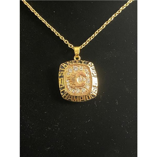 CALGARY FLAMES 1989 N.H.L CHAMPIONSHIP NECKLACE