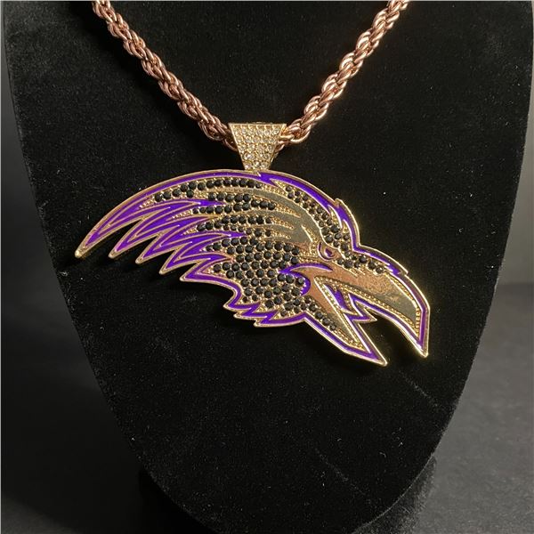 BALTIMORE RAVENS LARGE N.F.L CHAMPIONSHIP NECKLACE