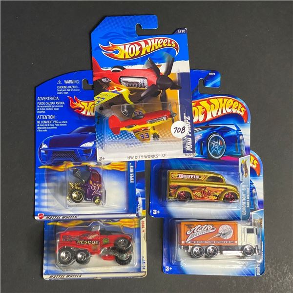 HOT WHEELS 5 CAR LOT ASSORTED STILL SEALED IN PACKAGES