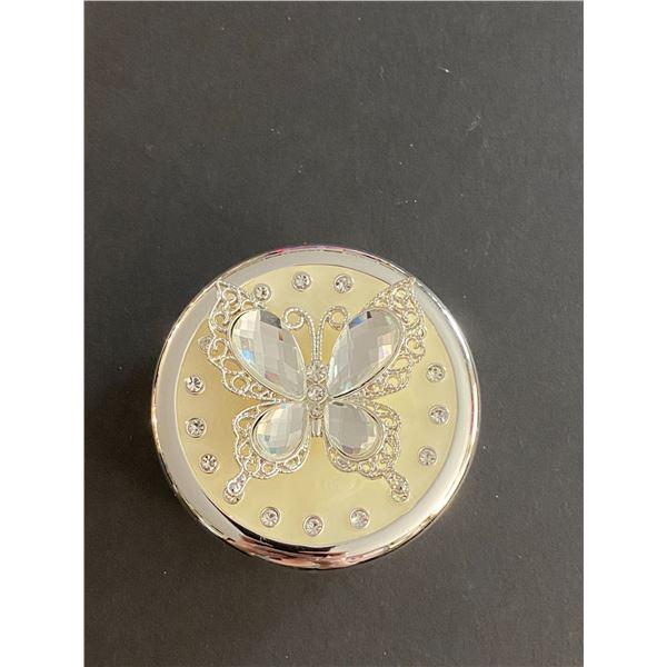 ROUND BUTTERFLY TRINKET BOX FROM THINGS ENGRAVED