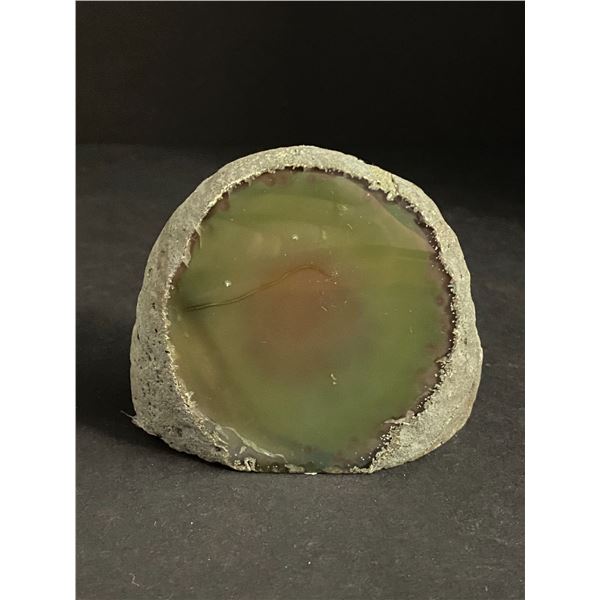 AGATE POLISHED ONE SIDE CRYSTAL ROCK