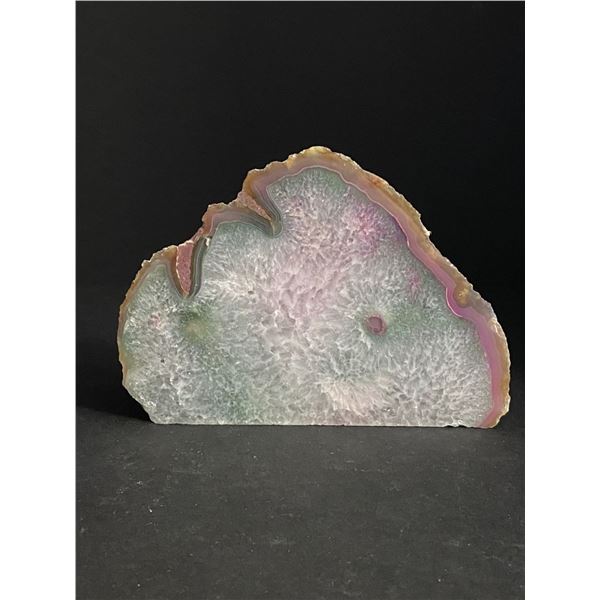 AGATE POLISHED ONE SIDE CRYSTAL ROCK
