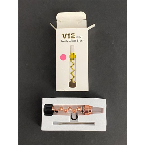 V12 MINI TWISTY GLASS BLUNT NEW PINK COLOUR