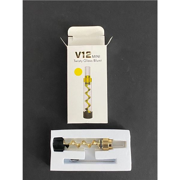 V12 MINI TWISTY GLASS BLUNT NEW GOLD COLOUR