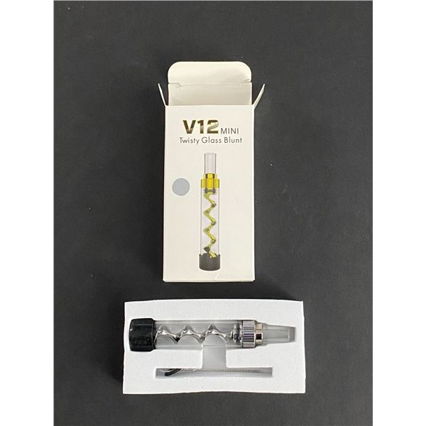 V12 MINI TWISTY GLASS BLUNT NEW SILVER COLOUR