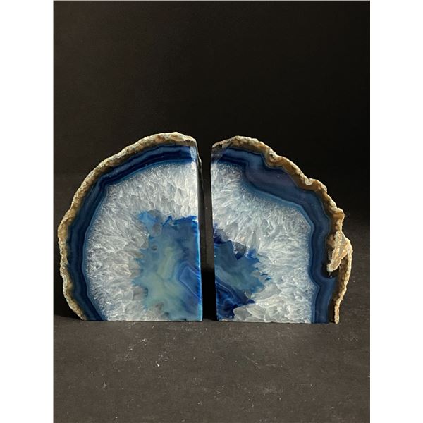 AGATE POLISHED ONE SIDE CRYSTAL ROCKBOOKENDS