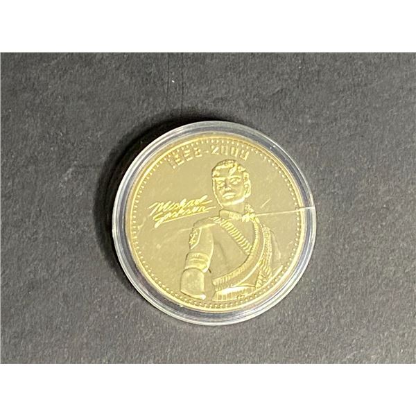 MICHEAL JACKSON DOUBLE SIDED COIN KING OF POP 1958-2009