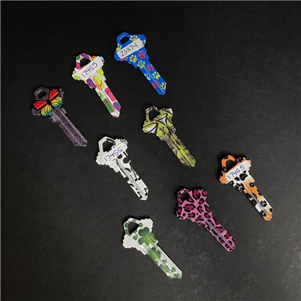 LOT OF 8 BRAND NEW UNCUT KEYS