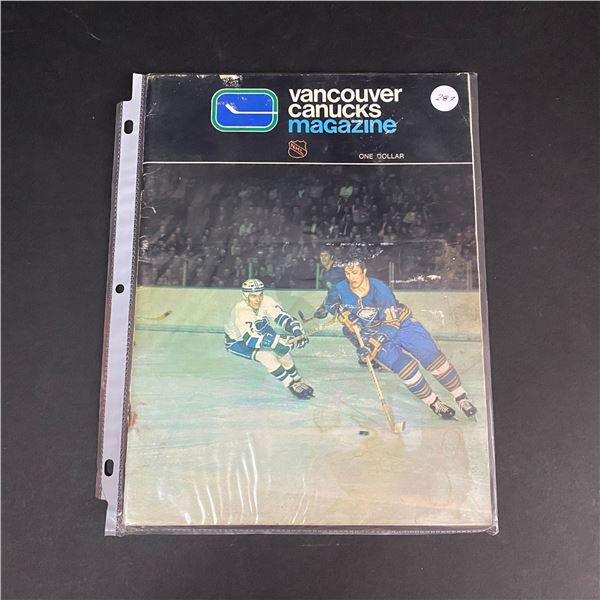 VANCOUVER CANUCKS PROGRAM FROM OCTOBER 30, 1971