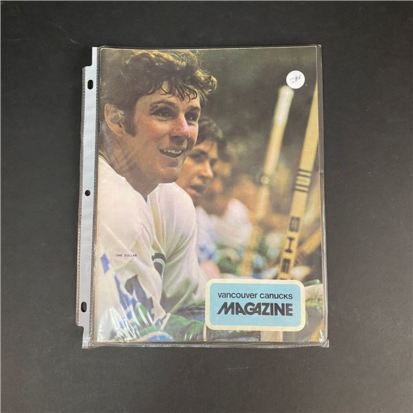 VANCOUVER CANUCKS PROGRAM FROM NOVEMBER 6, 1973