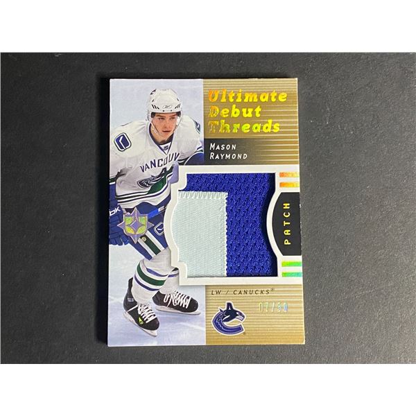 MASON RAYMOND VANCOUVER CANUCKS PATCH CARD #D/50