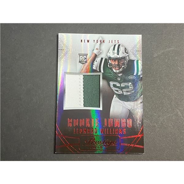 LEONARD WILLIAMS ROOKIE JUMBO PATCH CARD GREAT LOOKING PATCH