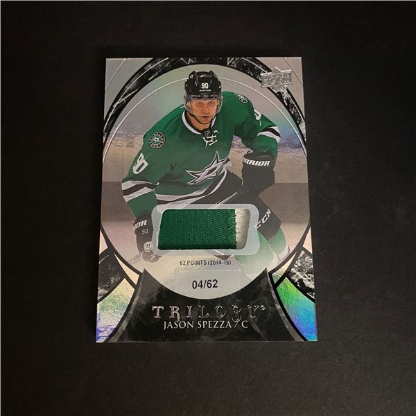 JASON SPEZZA 2015/16 UPPER DECK TRILOGY PATCH CARD #D/62