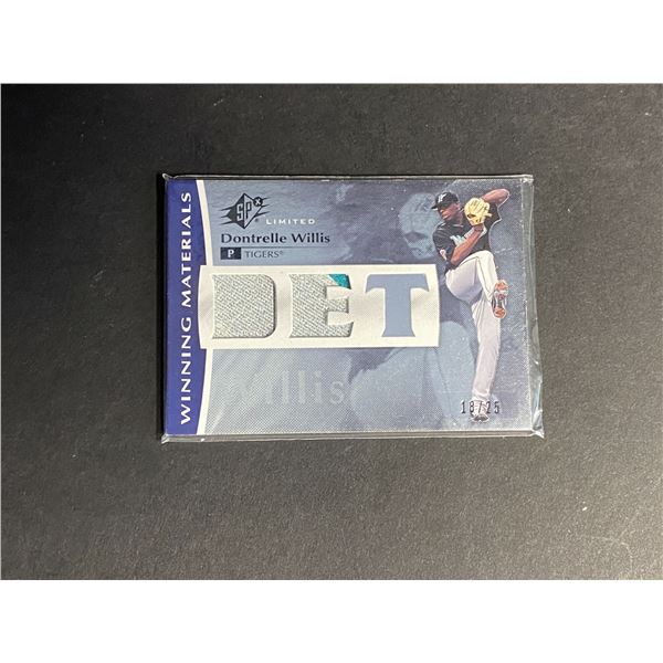 DONTRELLE WILLIS 2008 SPX PATCH CARD #D/25