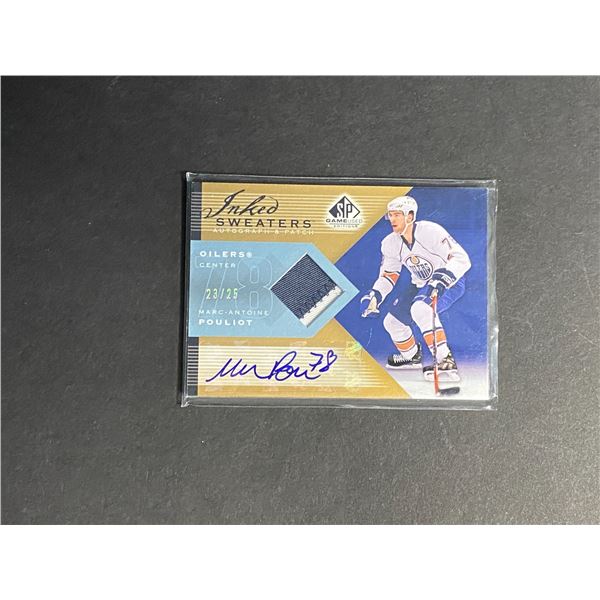 MARC-ANTOINE POULIOT AUTGRAPH/JERSEY PATCH CARD EXCELLENT PATCH #D/25